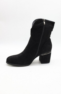 Botki damskie ocieplane na obcasie (36-41) 7261-1 BLACK