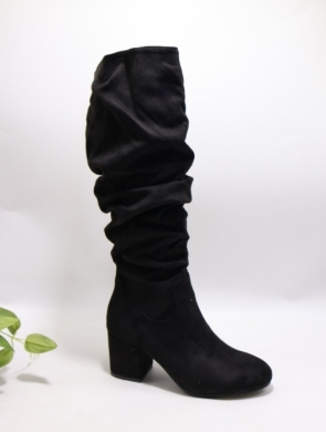 Kozaki damskie ocieplane na obcasie (36-41) LH189 BLACK