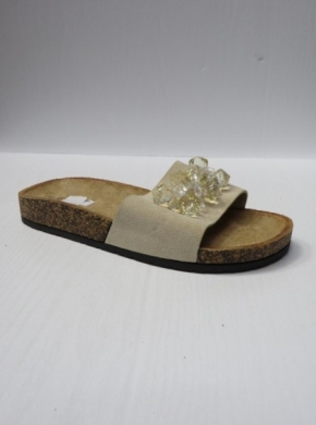 Klapki damskie na płaskim (36-41) LS081 BEIGE