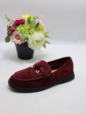 Mokasyny damskie na płaskim (36-41) H8-585 WINE