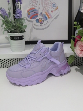 Buty sportowe damskie na płaskim (36-41) WX106 PURPLE