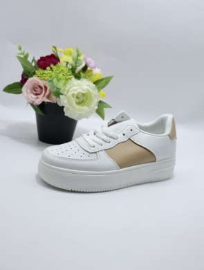 Buty sportowe damskie na płaskim (36-41) 8048 WH/KHAKI