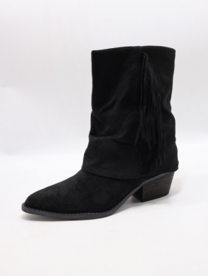 Botki damskie na obcasie (36-41) L66-268 BLACK