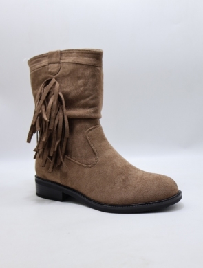 Kozaki damskie ocieplane na płaskim (36-41) F022 KHAKI