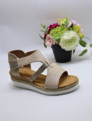 Sandały damskie na koturnie (36-41) F6871 BEIGE