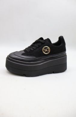 Buty sportowe damskie na koturnie (36-41) 6628 BLACK