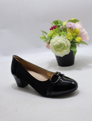 Czółenki damskie na obcasie (36-41) 2804-2 BLACK
