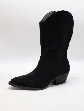 Kozaki damskie na obcasie (36-41) L66-267 BLACK