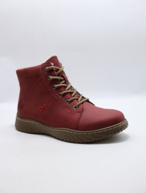 Botki damskie ocieplane na płaskim (36-42) SG969-5 RED