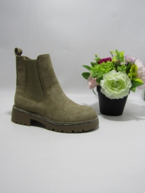 Botki damskie na płaskim (36-41) 9576 KHAKI