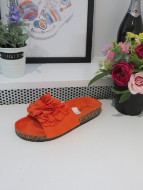 Klapki damskie na płaskim (36-41) TL8-110 ORANGE