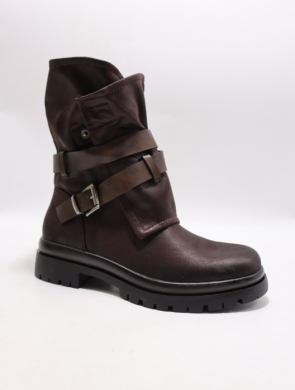 Botki damskie na płaskim (36-41) 5268 BROWN