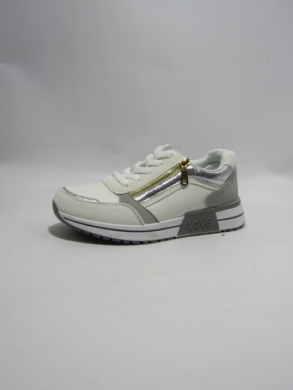 Buty sportowe damskie na płaskim (36-41) LS653 WHITE