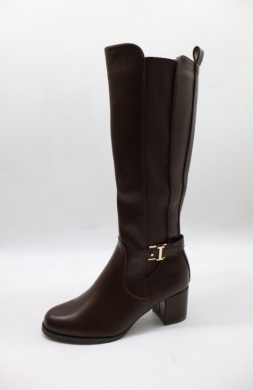 Kozaki damskie ocieplane na obcasie (36-41) 3026 BROWN