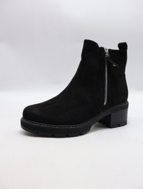 Botki damskie ocieplane na obcasie (36-41) SA3116-10 BLACK
