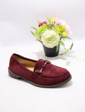 Mokasyny damskie na płaskim (36-41) H8-1029 WINE