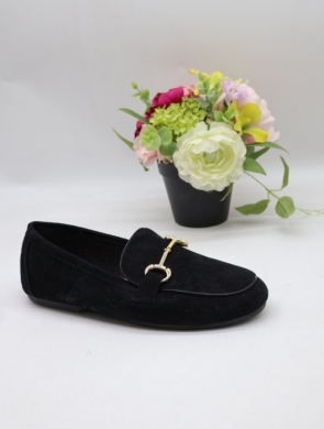 Mokasyny damskie na płaskim (36-41) QQ-277 BLACK