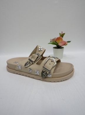 Klapki damskie na płaskim (36-41) 98-93 BEIGE