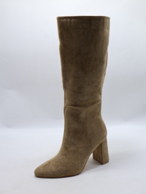 Kozaki damskie ocieplane na obcasie (36-41) H8-9985 KHAKI