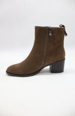 Botki damskie ocieplane na obcasie (36-41) B3-001 BROWN-SKORA