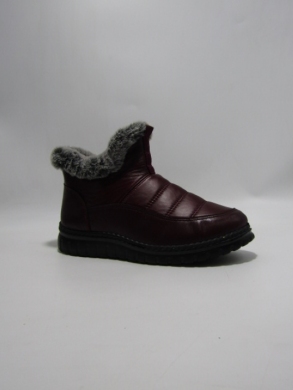 Botki damskie ocieplane na płaskim (36-41) CH-06 MAROON