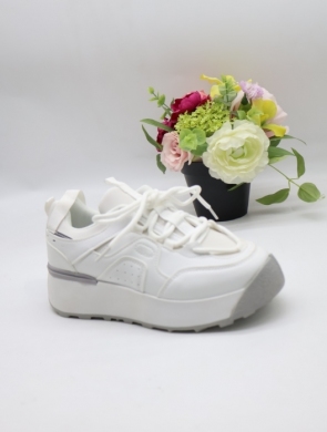 Buty sportowe damskie na płaskim (36-41) BL388 WHITE