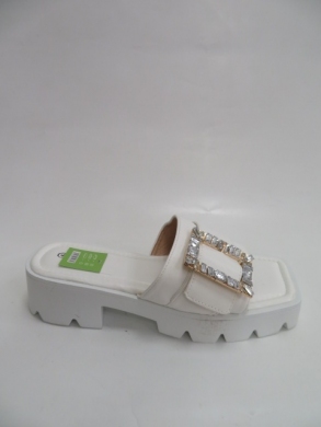 Klapki damskie na obcasie (36-41) SS-135 WHITE