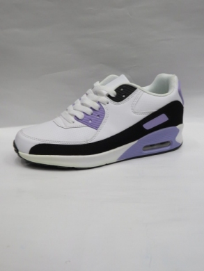 Buty sportowe damskie na płaskim (36-41) D7W-LP1 WH/BL/PUR