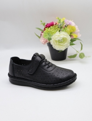 Półbuty damskie na płaskim (36-41) 60775-1 BLACK