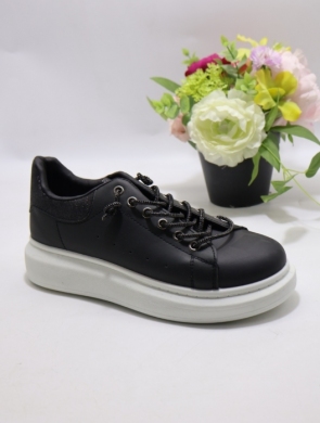 Buty sportowe damskie na płaskim (36-41) EV388 BLACK