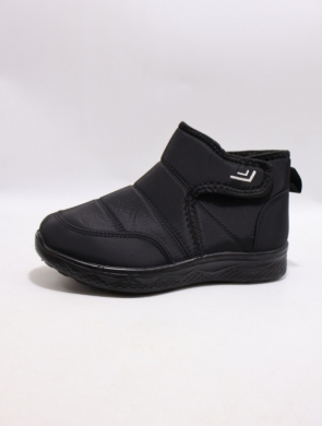 Botki damskie ocieplane na płaskim (36-41) 599-9 BLACK