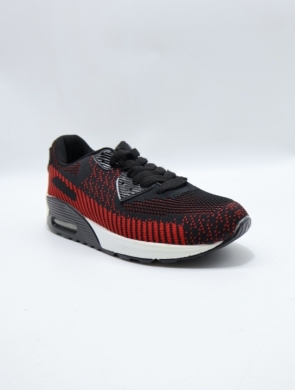 Buty sportowe damskie na płaskim (36-41) D6W-52 BL/RED