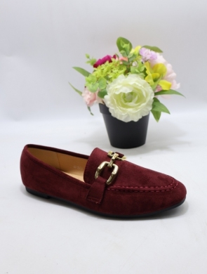 Mokasyny damskie na płaskim (36-41) H8-967 WINE
