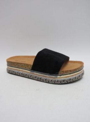 Klapki damskie na koturnie (36-41) 287 BLACK