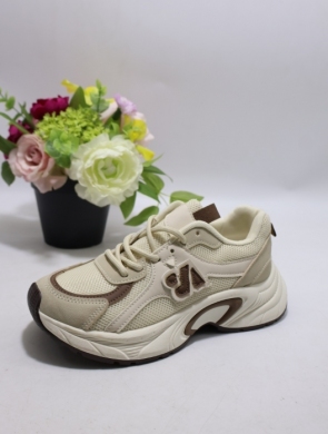 Buty sportowe damskie na płaskim (36-41) 1219 BEIGE