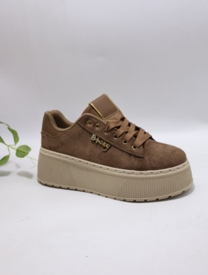 Buty sportowe damskie na płaskim (36-41) 6453 BROWN