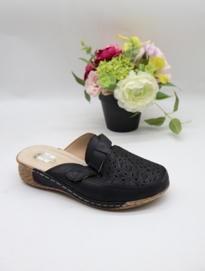 Klapki damskie na płaskim (39-43) DJ6-13 BLACK