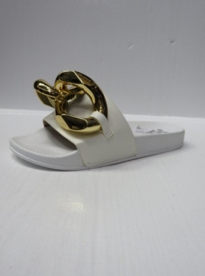 Klapki damskie na płaskim (36-41) 98-48 WHITE