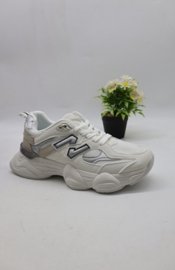 Buty sportowe damskie na płaskim (36-41) 24071 WHITE