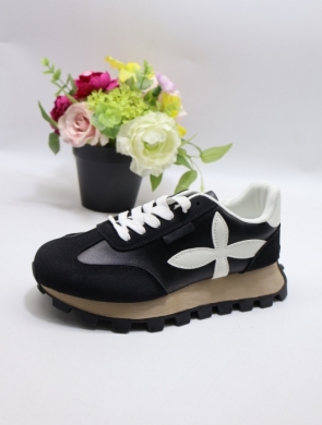 Buty sportowe damskie na płaskim (36-41) 88221 BLACK