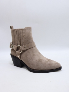 Botki damskie na obcasie (36-41) 68347 TAUPE