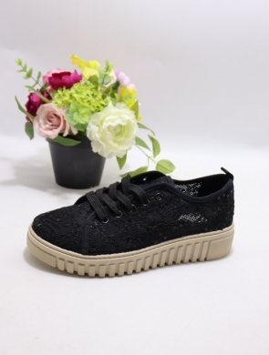 Buty sportowe damskie na płaskim (36-41) 8093 BLACK