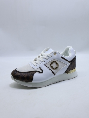 Buty sportowe damskie na płaskim (36-41) J-22 WHITE