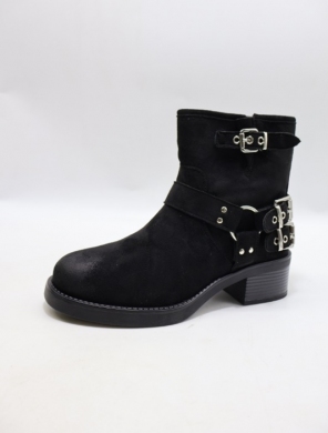 Botki damskie ocieplane na obcasie (36-41) A-917 BLACK