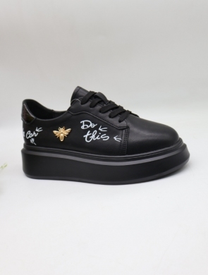 Buty sportowe damskie na płaskim (36-41) RS2010 BLACK