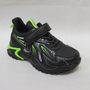 Buty sportowe chłopięce (32-37) ZC227 BLACK/GREEN