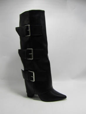 Kozaki damskie na obcasie (36-41) 9692A BLACK