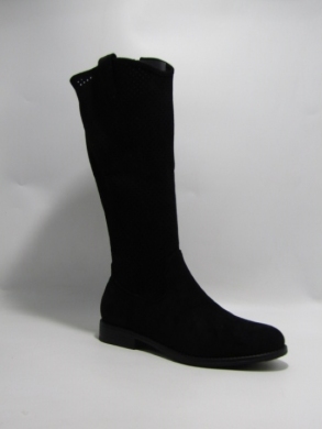 Kozaki damskie na płaskim (36-41) H166-1 BLACK