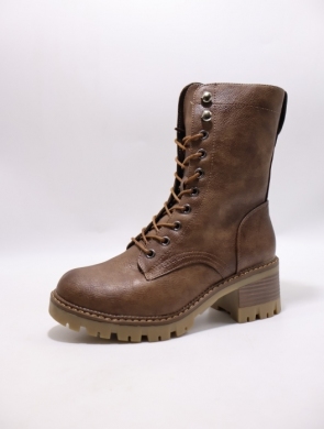 Botki damskie ocieplane na obcasie (36-41) 2801-3 BROWN