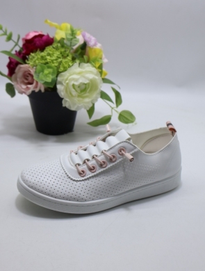 Buty sportowe damskie na płaskim (36-41) 81216-6 WH/PINK